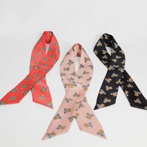 ALMOST SOLD OUT! Moschino Signature Bear Skinny Scarf - RED